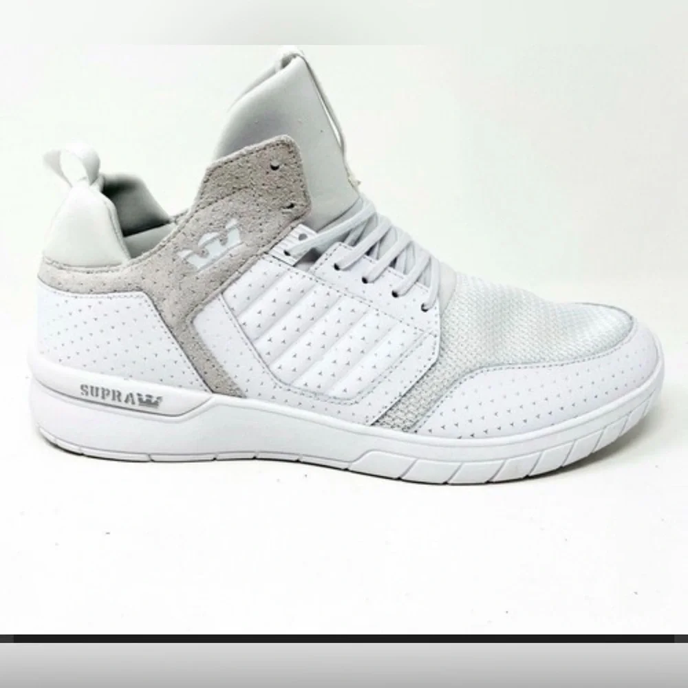 Stylish Y2K Supra White Men's Sneakers size 9